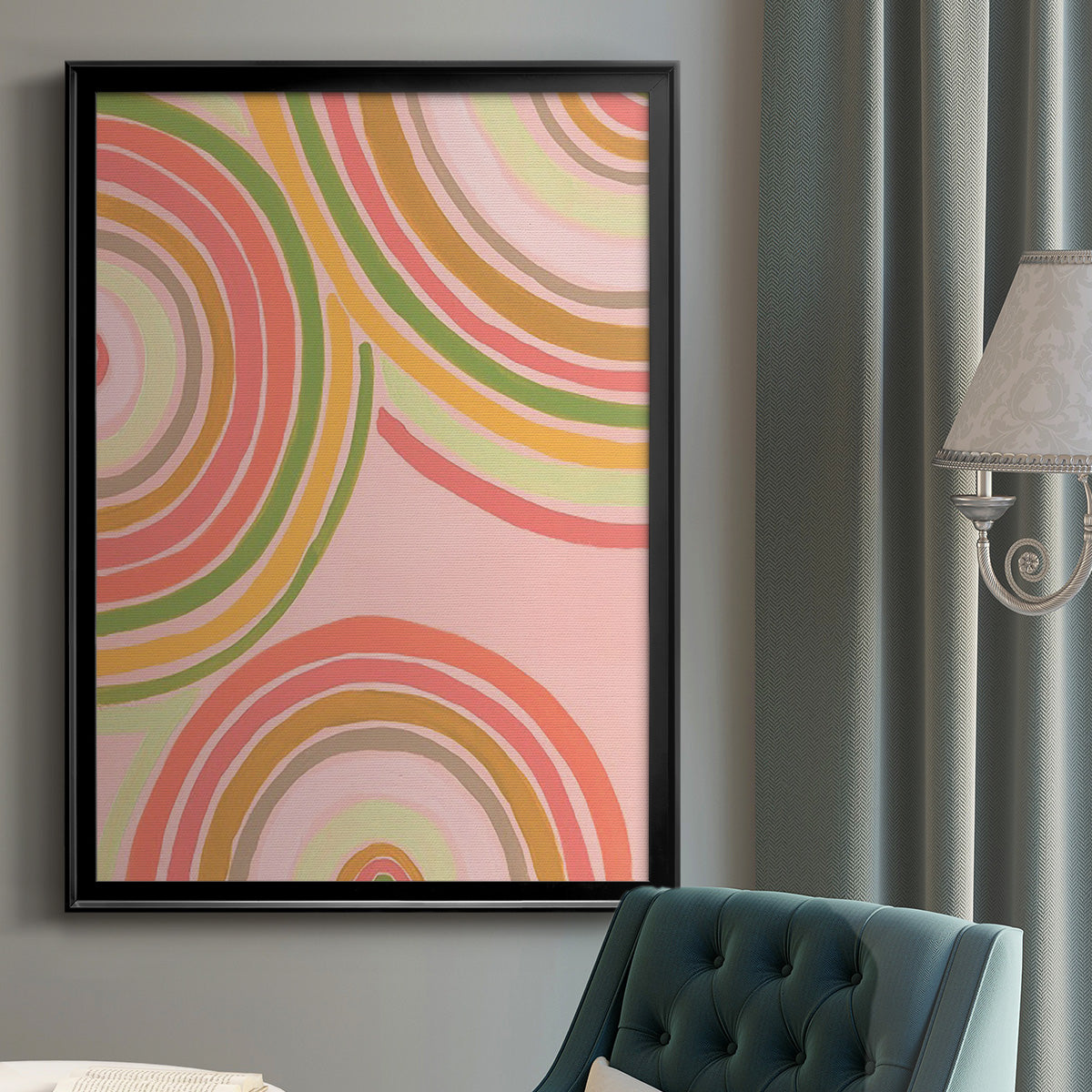 Abstract Rainbow I - Modern Framed Canvas Print