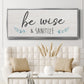 Be Wise & Sanitize - Floater Framed Canvas Print
