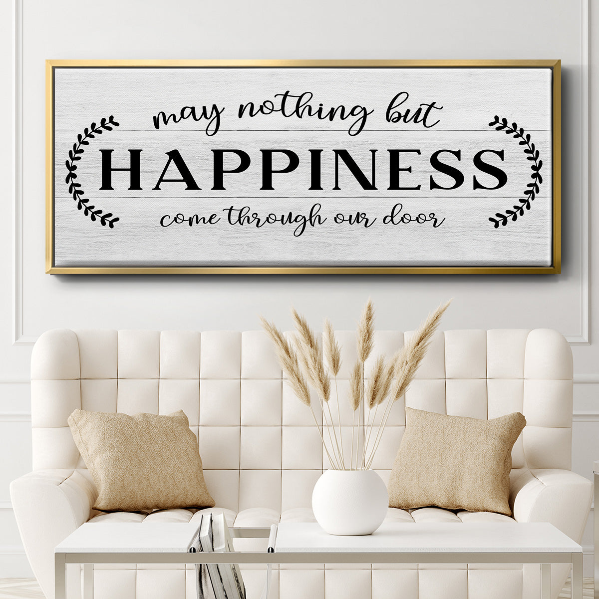 Through Our Door - Floater Framed Canvas Print