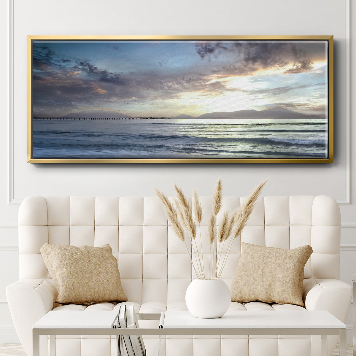 Island Calm - Floater Framed Canvas Print
