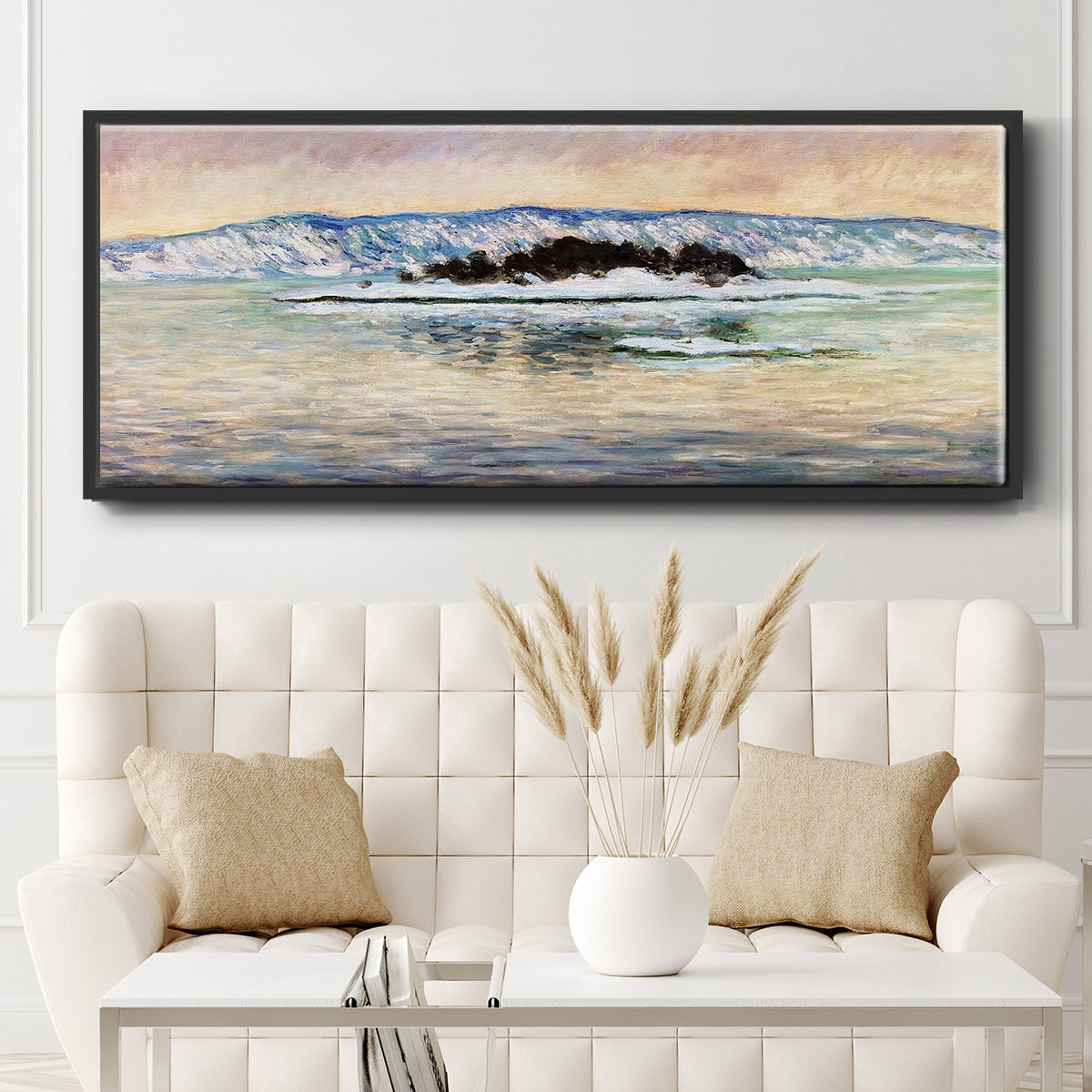 The Fjord, Near Christiania, 1893 - Floater Framed Canvas Print