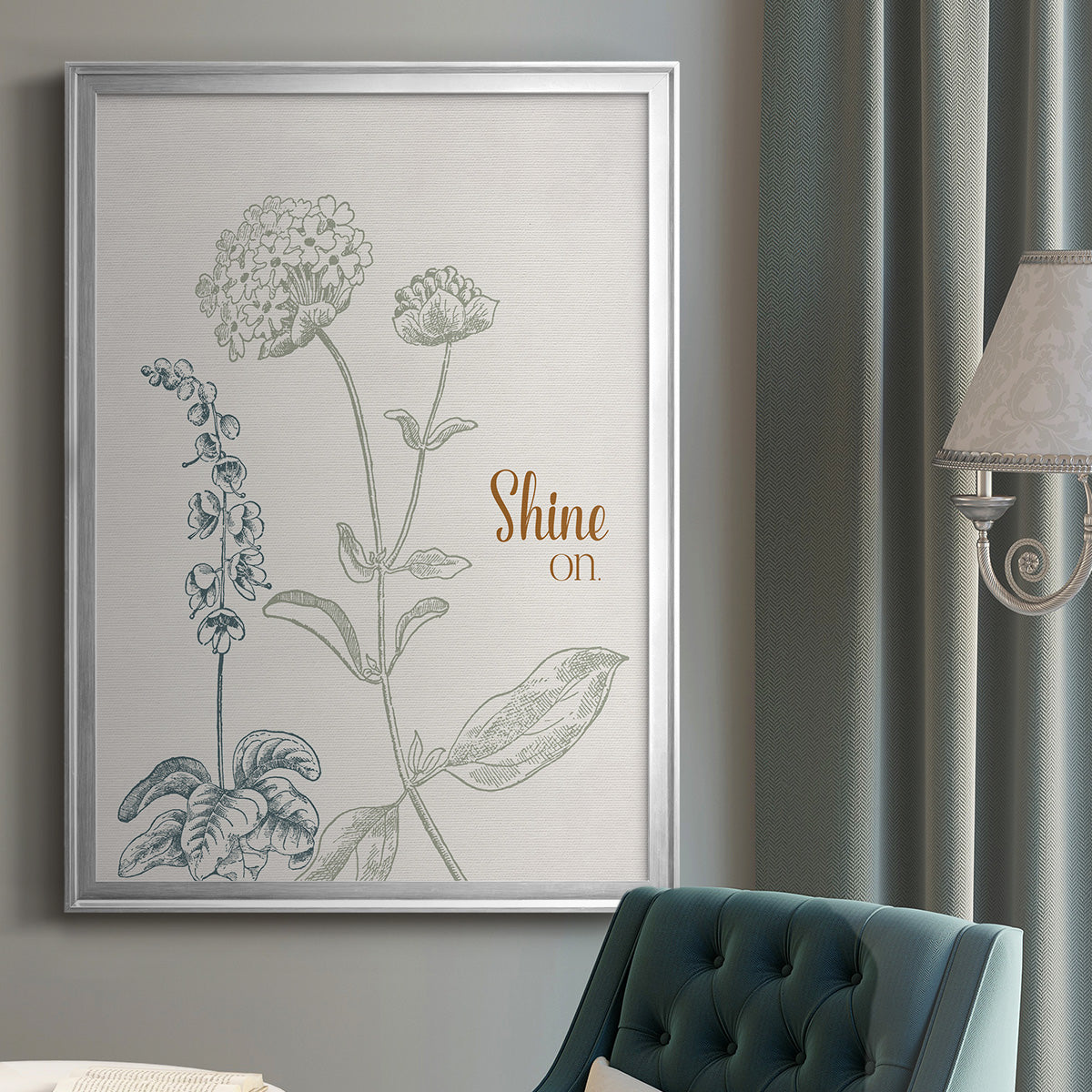 Shine On - Modern Framed Canvas Print