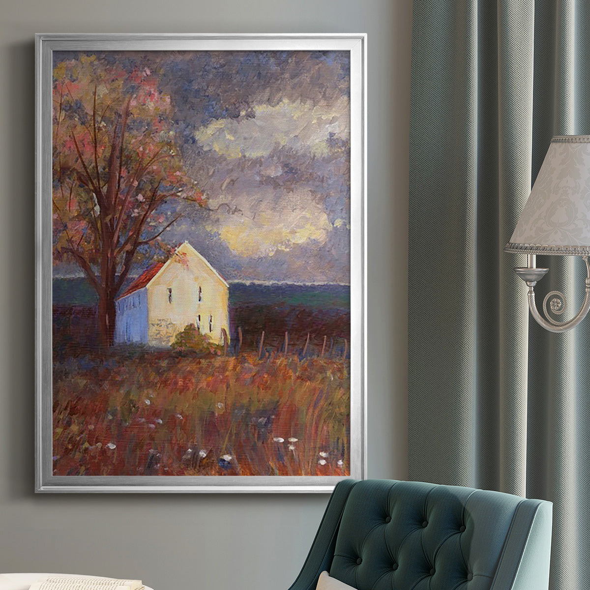 September - Modern Framed Canvas Print