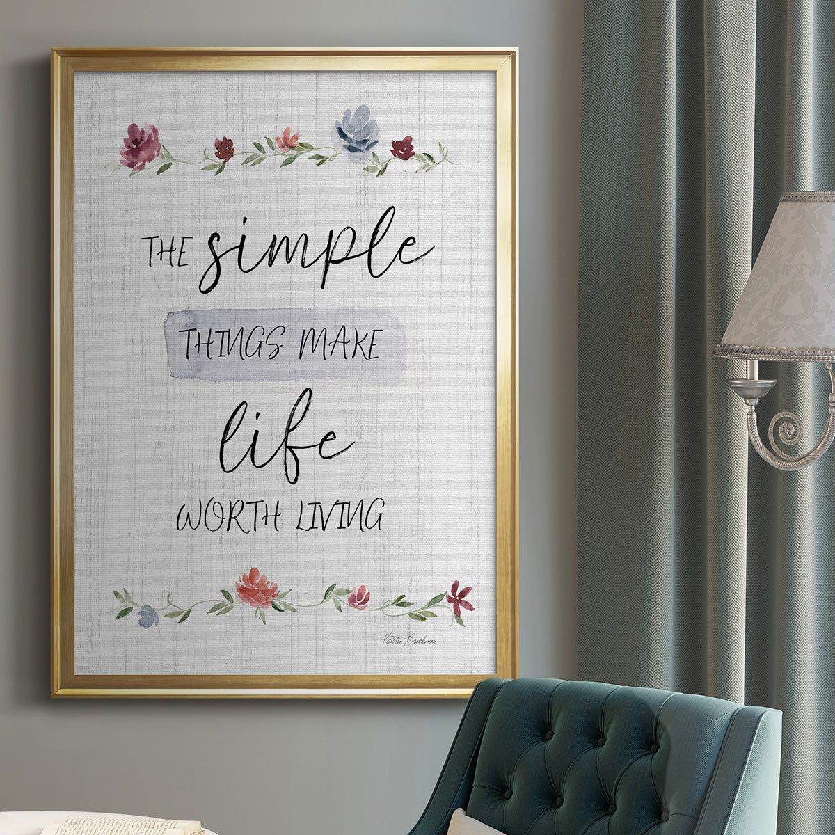 The Simple Things - Modern Framed Canvas Print