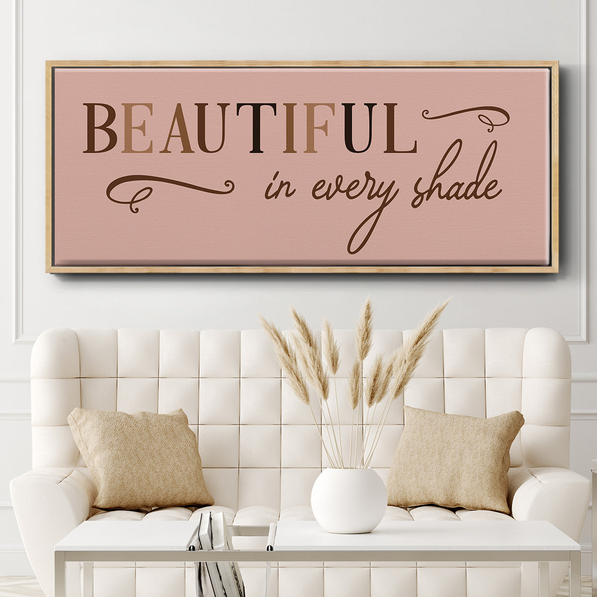 Every Shade - Floater Framed Canvas Print