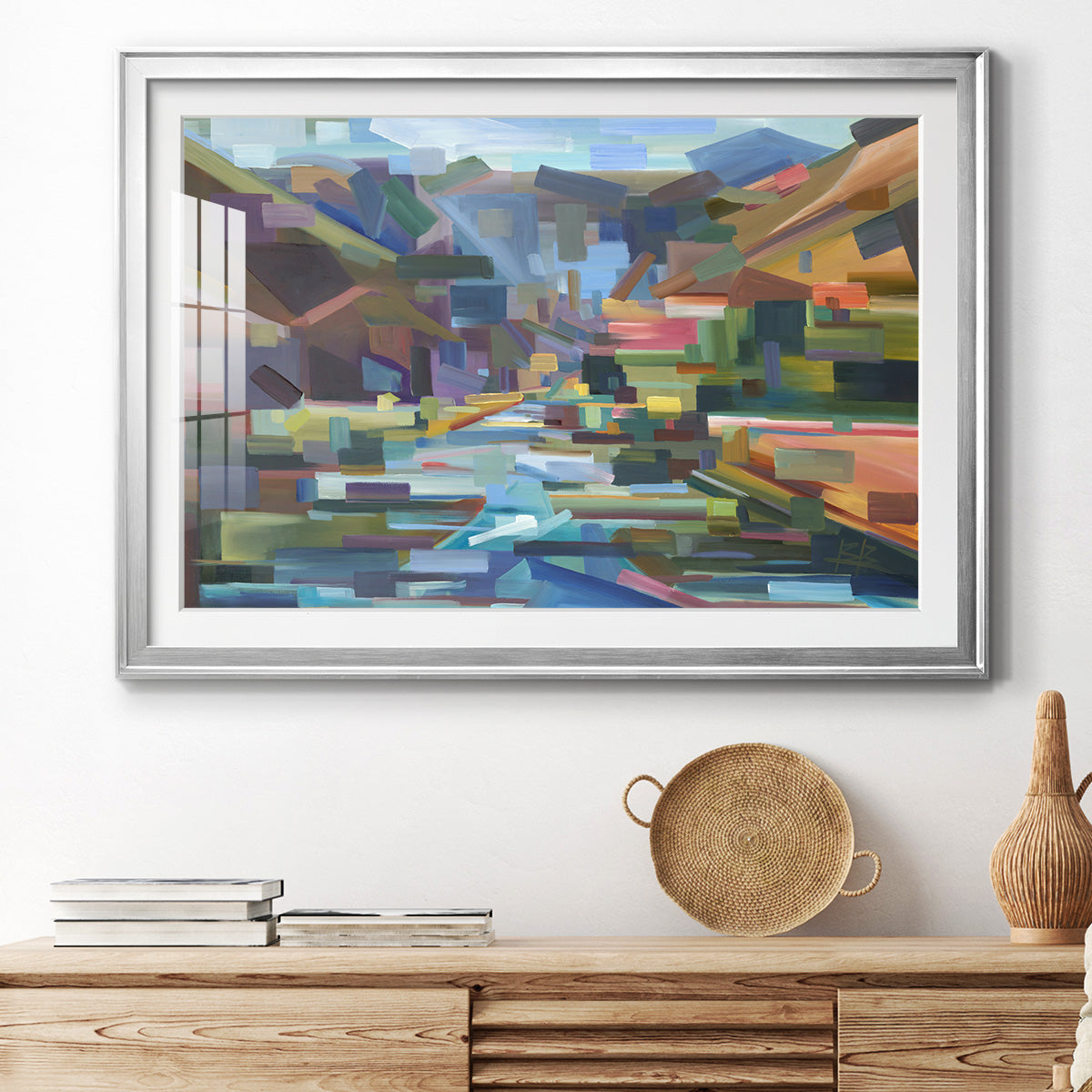 Pieces of Yakima Canyon - Modern Framed Art Print