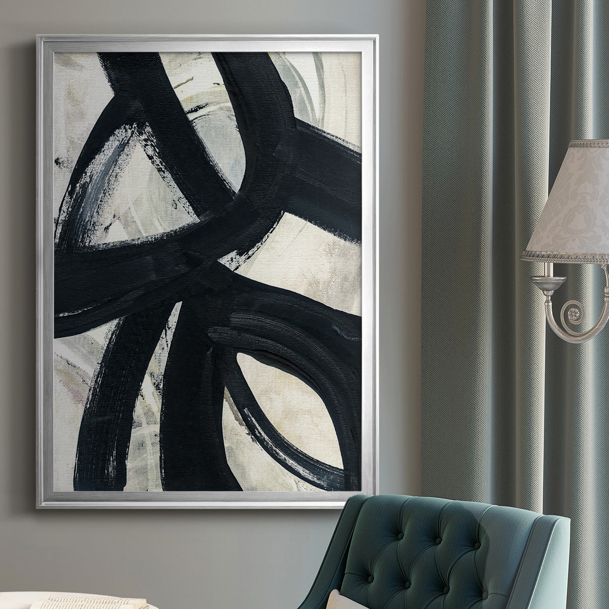 A Day in Brooklyn - Modern Framed Canvas Print