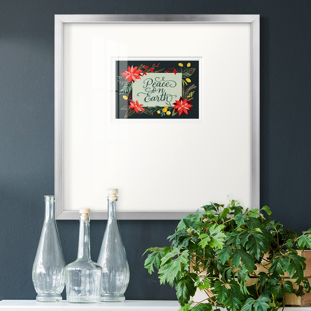 Bright Christmas Night  II Premium Framed Print Double Matboard