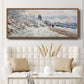 The Road to Vétheuil, Snow Effect, 1879 - Floater Framed Canvas Print