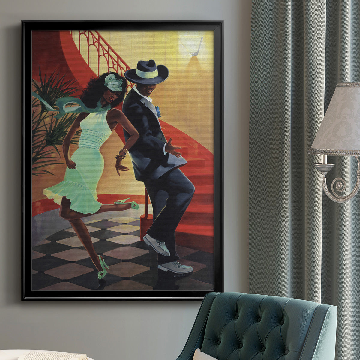 Night Out IV - Modern Framed Canvas Print