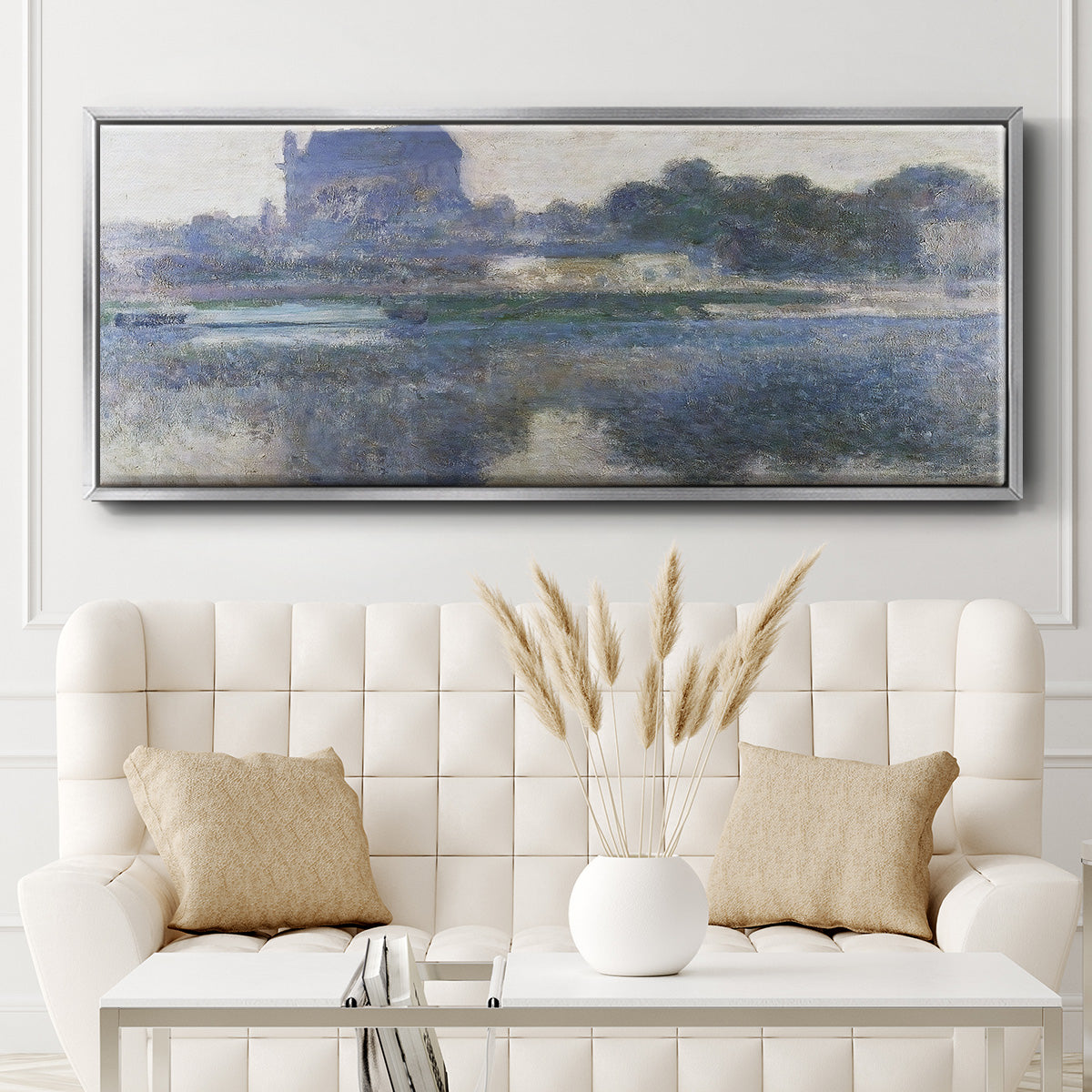 The Church of Vernon in the Mist, 1893 - Floater Framed Canvas Print