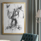 Graphite Abstract II - Modern Framed Canvas Print