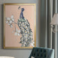 Peacock in Gold III - Modern Framed Canvas Print