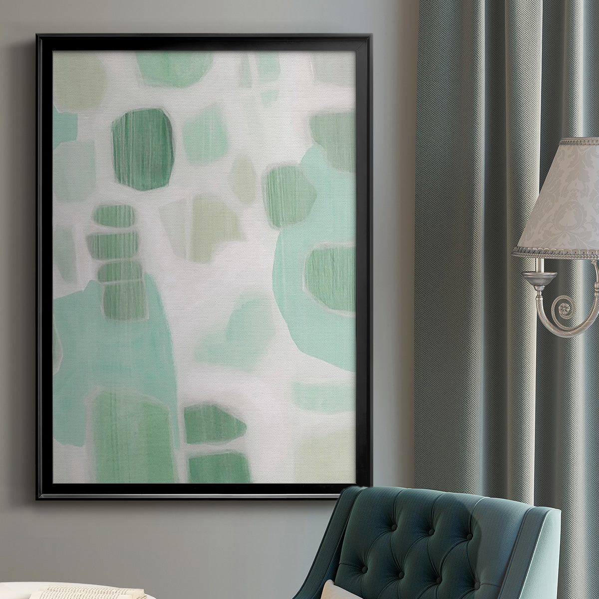 River Shapes I - Modern Framed Canvas Print