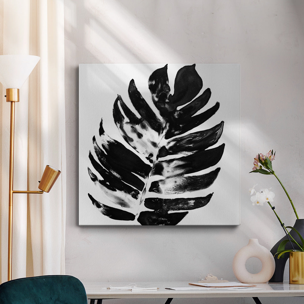 Monochrome Tropic VII - Canvas Art Print