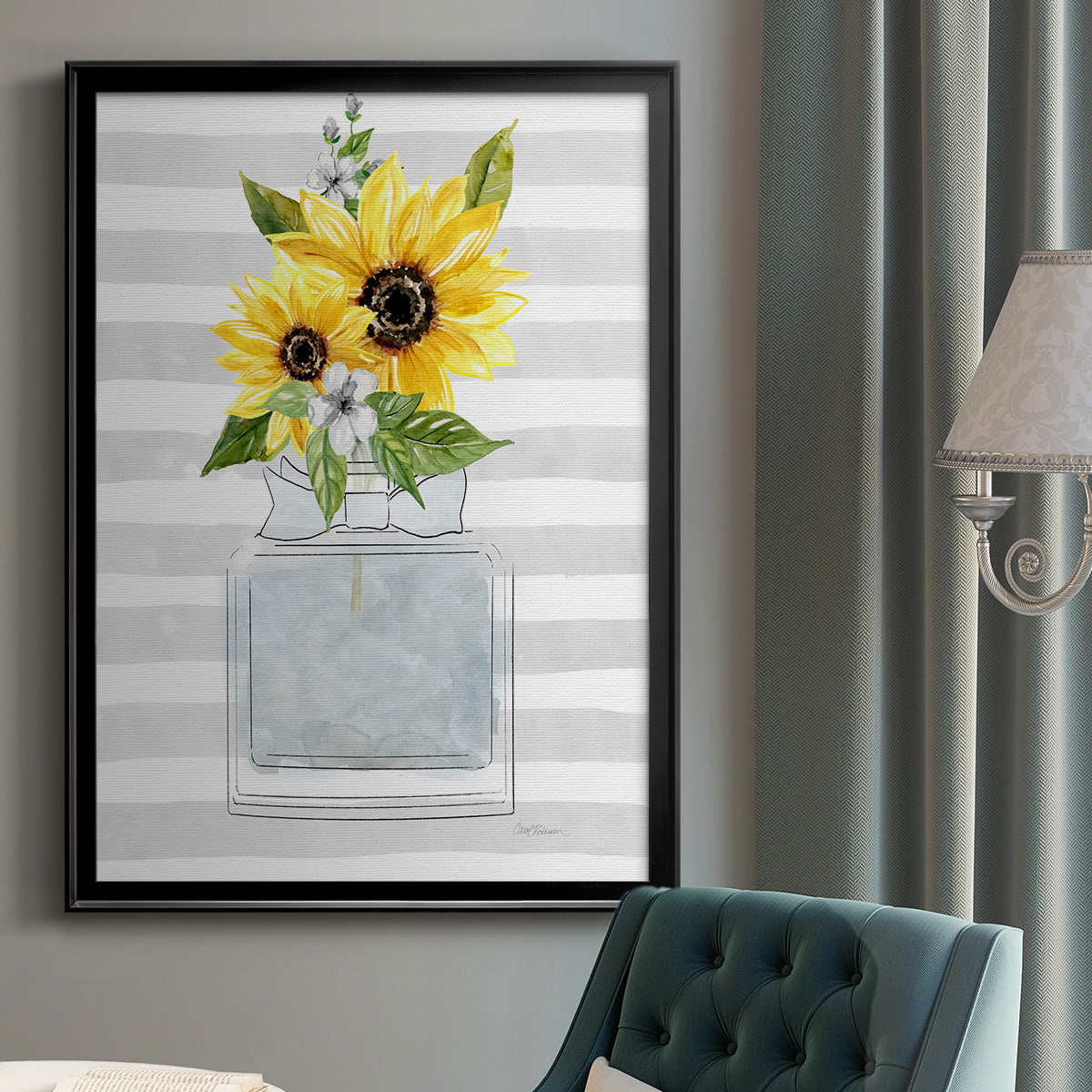 Sunflower Perfume II - Modern Framed Canvas Print