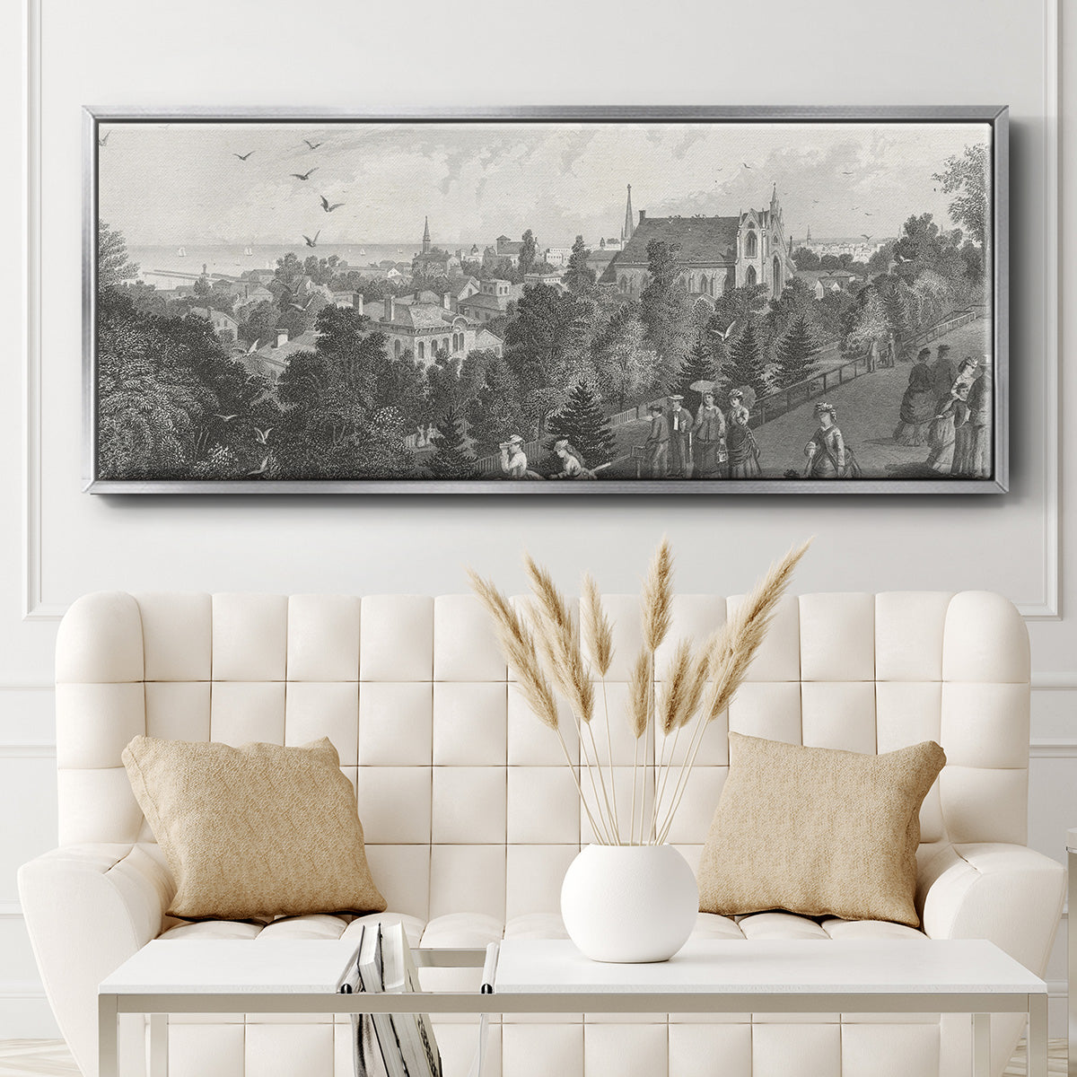 City of Cleveland - Floater Framed Canvas Print