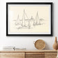 Coastal Contour Sketch II Premium Framed Print - Ready to Hang