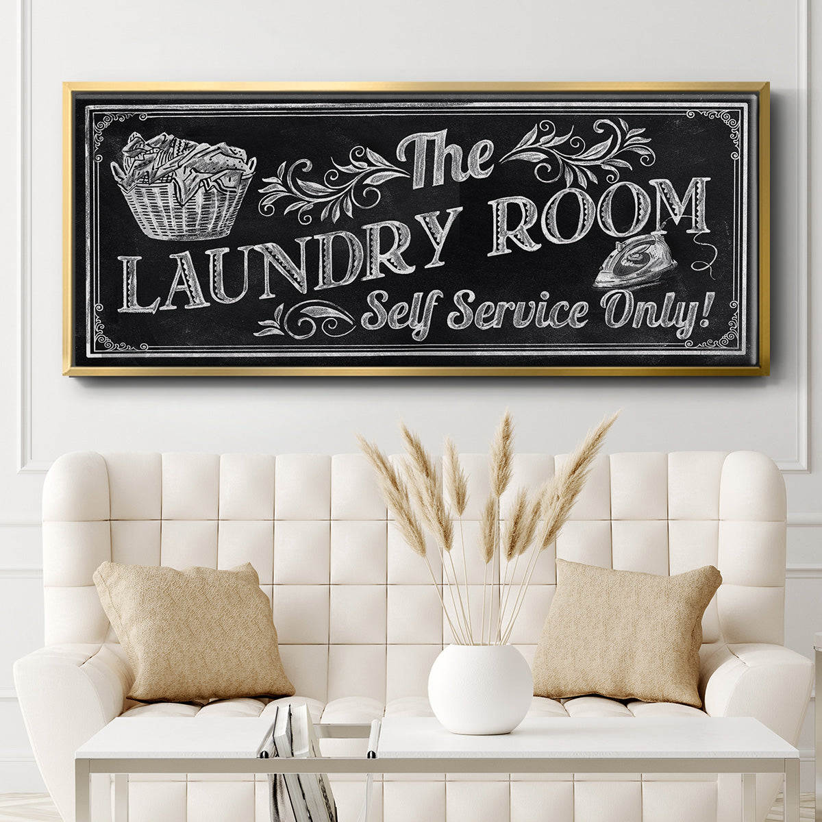 Self Service - Floater Framed Canvas Print