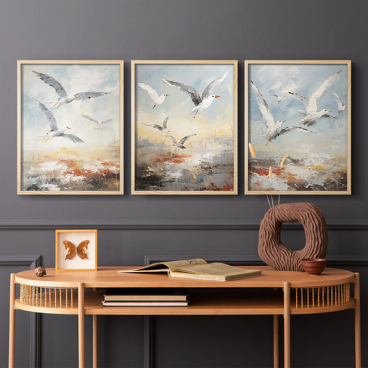 Sea and Shore Series CII - Restickable Framed Art Set