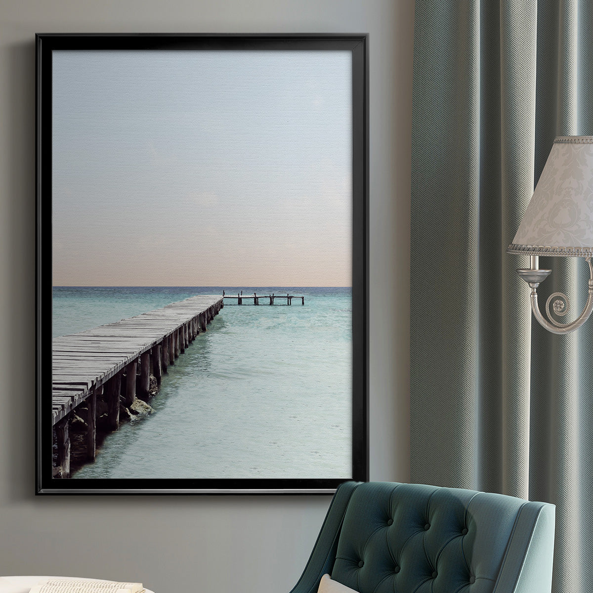 La Playa - Modern Framed Canvas Print