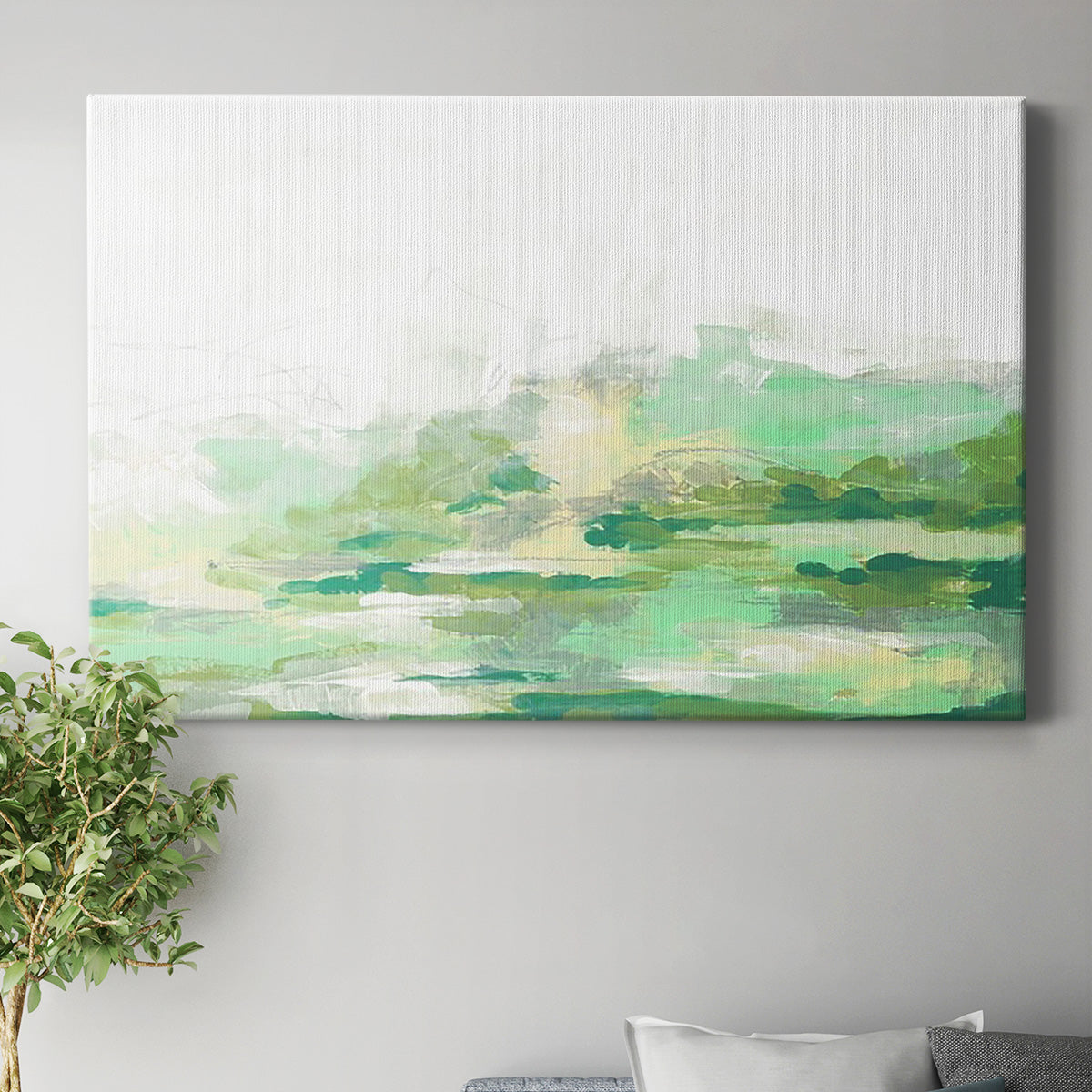 Green Mist Vista II Premium Gallery Wrapped Canvas - Ready to Hang