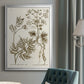 Sepia Botanical Journal III - Modern Framed Canvas Print