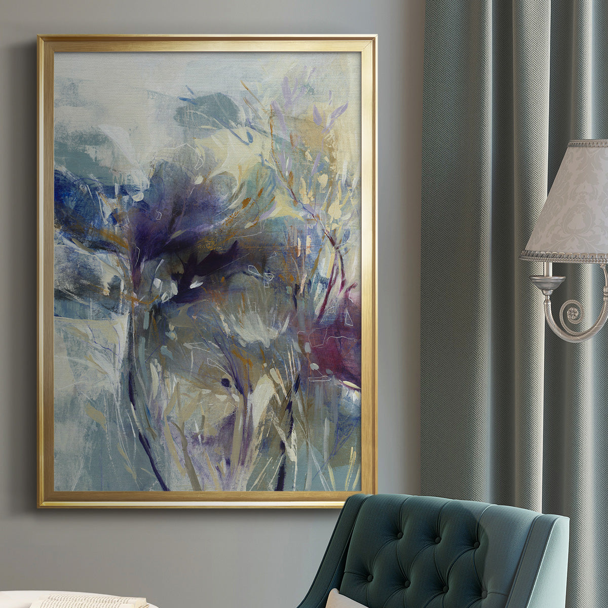 Meadow Saffron I - Modern Framed Canvas Print