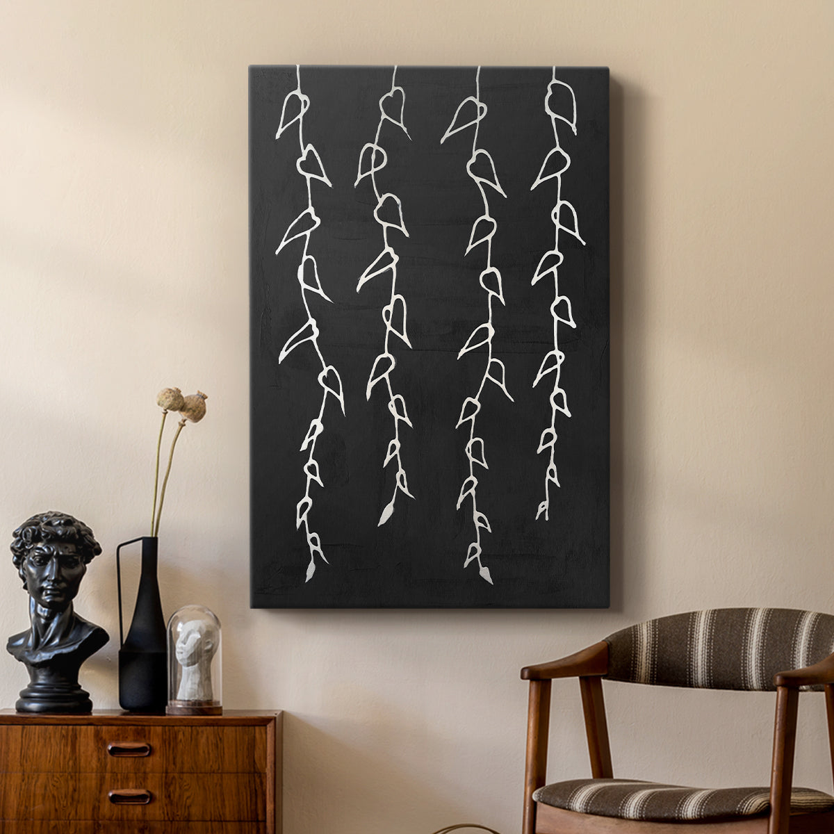 Ivory Vines II - Canvas Art Print