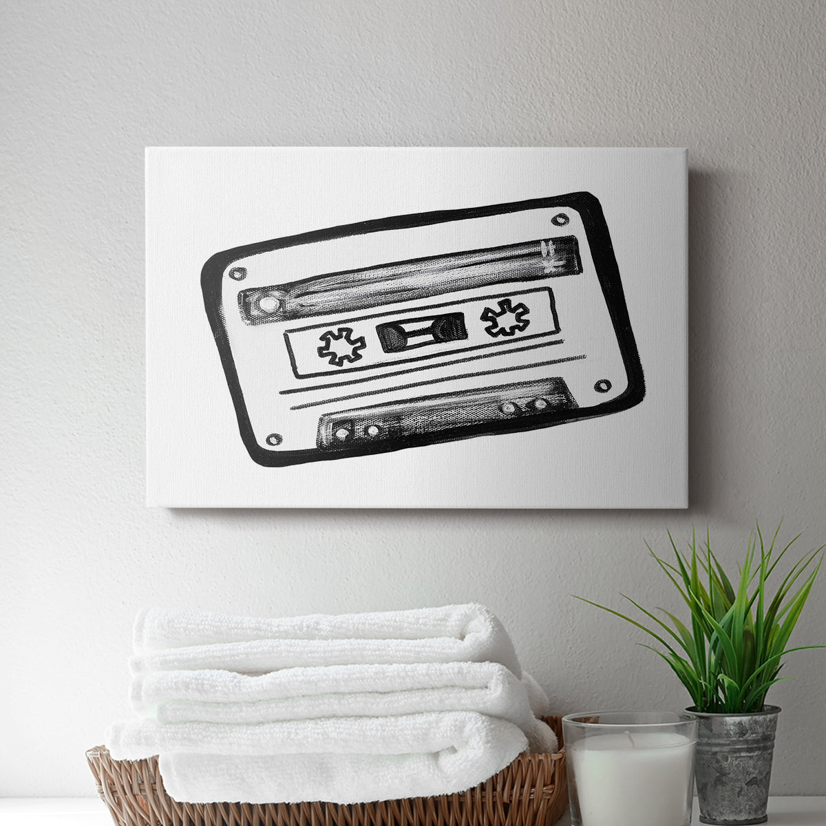Cassette Sketch - Canvas Art Print