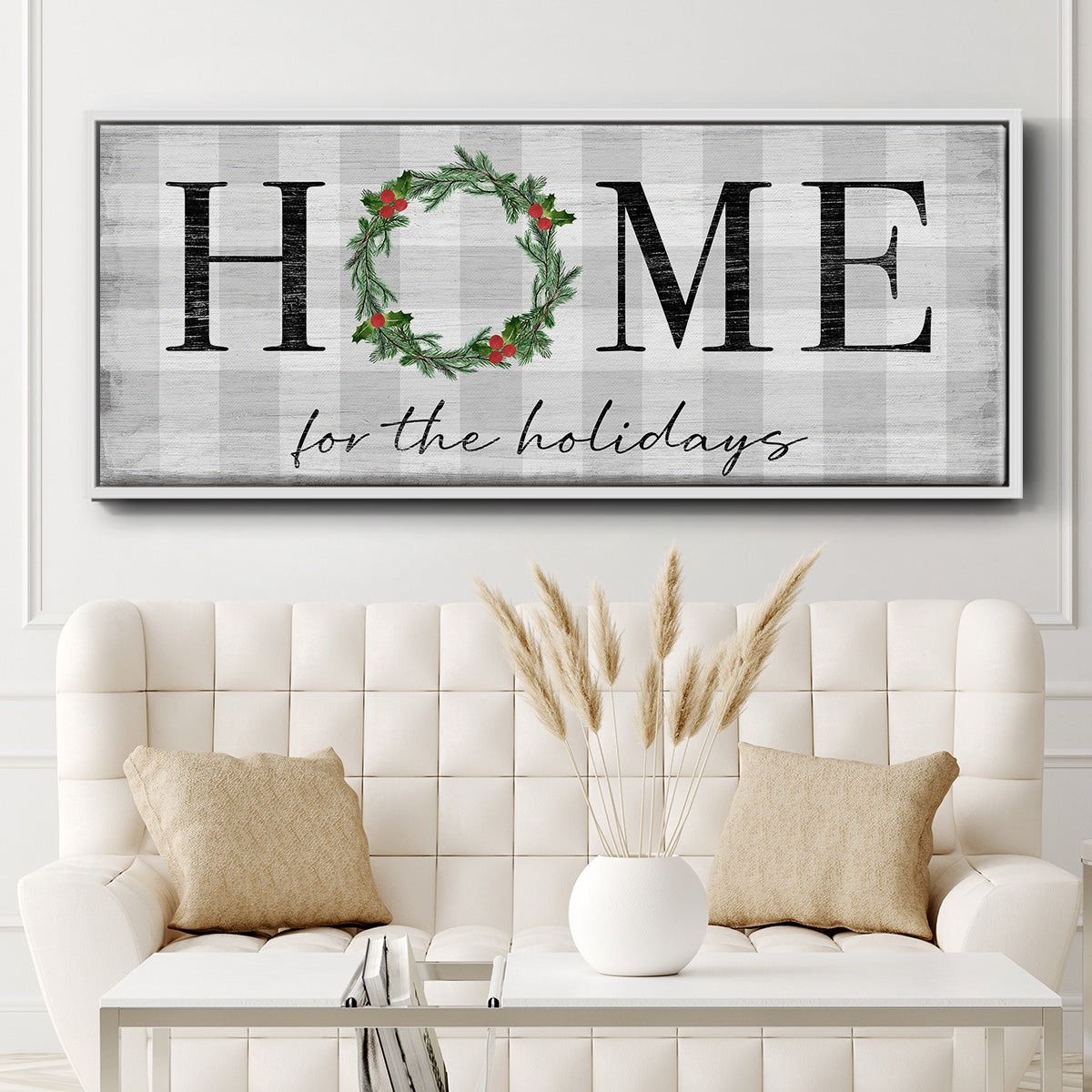 Home for the Holidays - Floater Framed Canvas Print