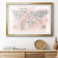 Pink Cheetah Map - Modern Framed Art Print