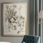 Sepia Botanical Journal IX - Modern Framed Canvas Print