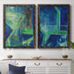 Geometric in Cool VII - Premium Framed Canvas 2 Piece Set - Ready to Hang