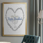 Hanukkah Heart - Modern Framed Canvas Print