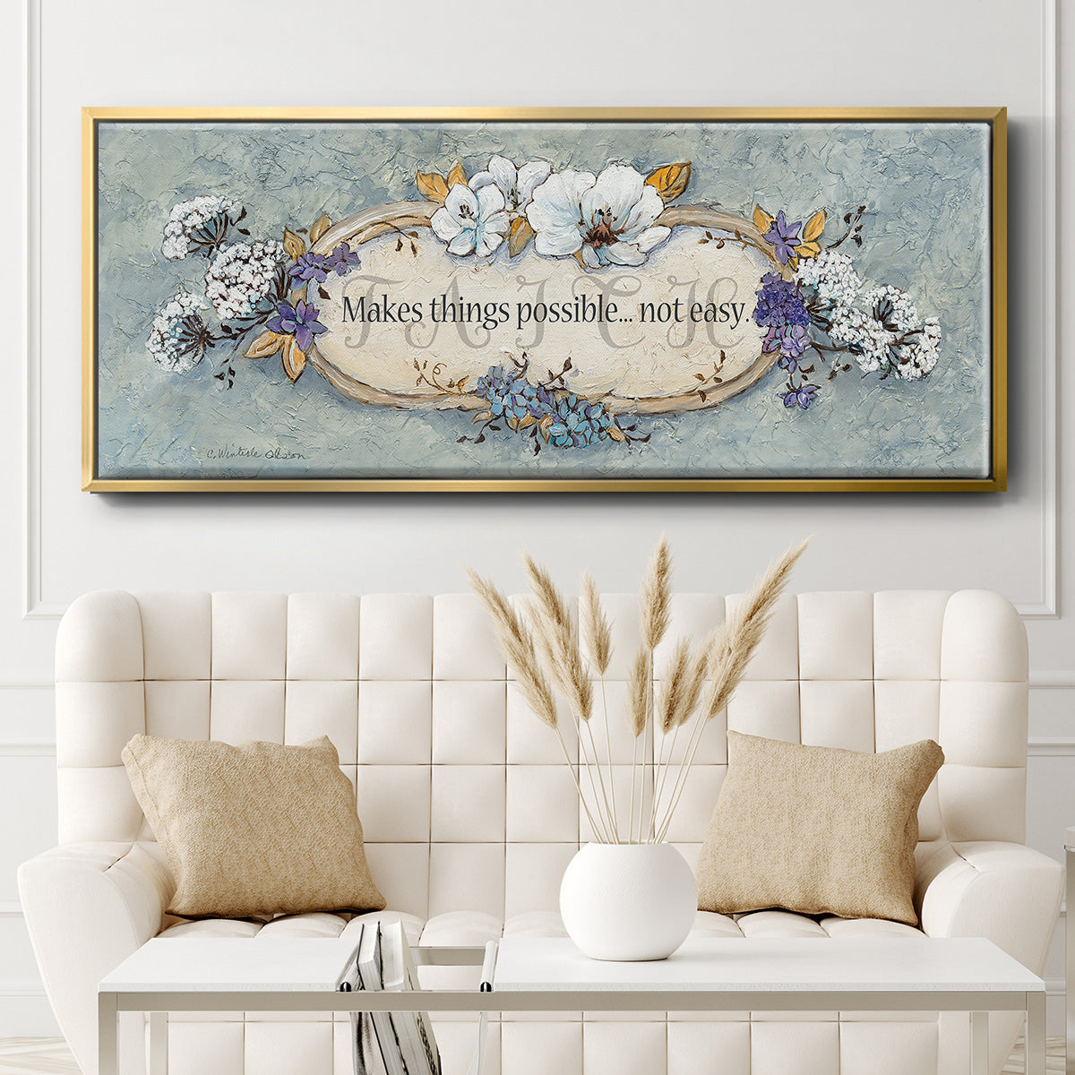 Faith - Floater Framed Canvas Print