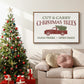 Christmas Farm Sign II - Framed Gallery Wrapped Canvas in Floating Frame