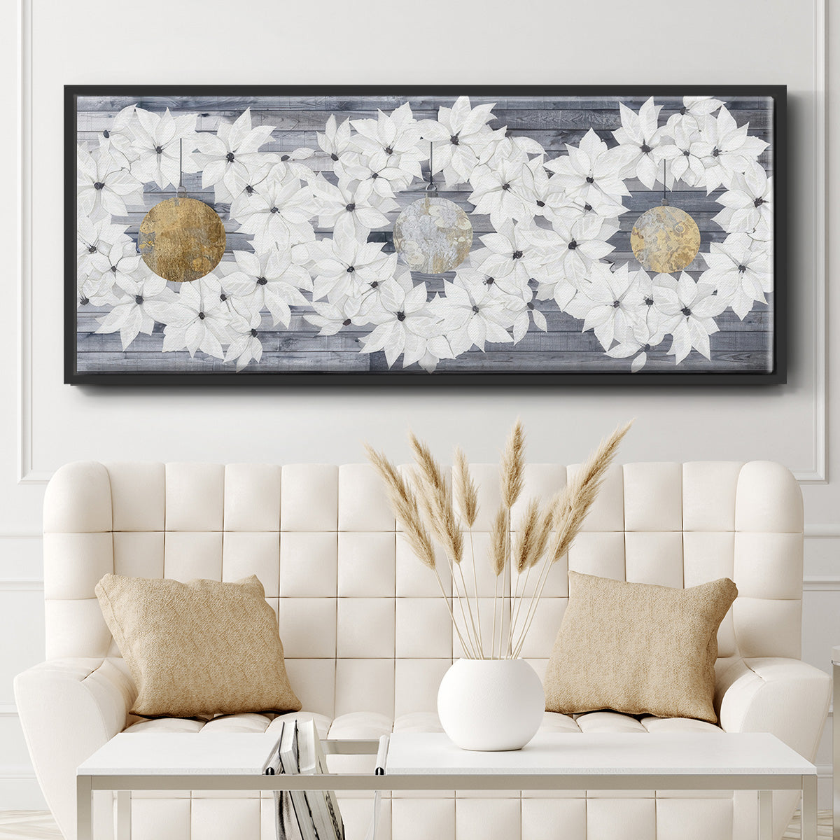 Sophisticated Christmas Collection H - Floater Framed Canvas Print