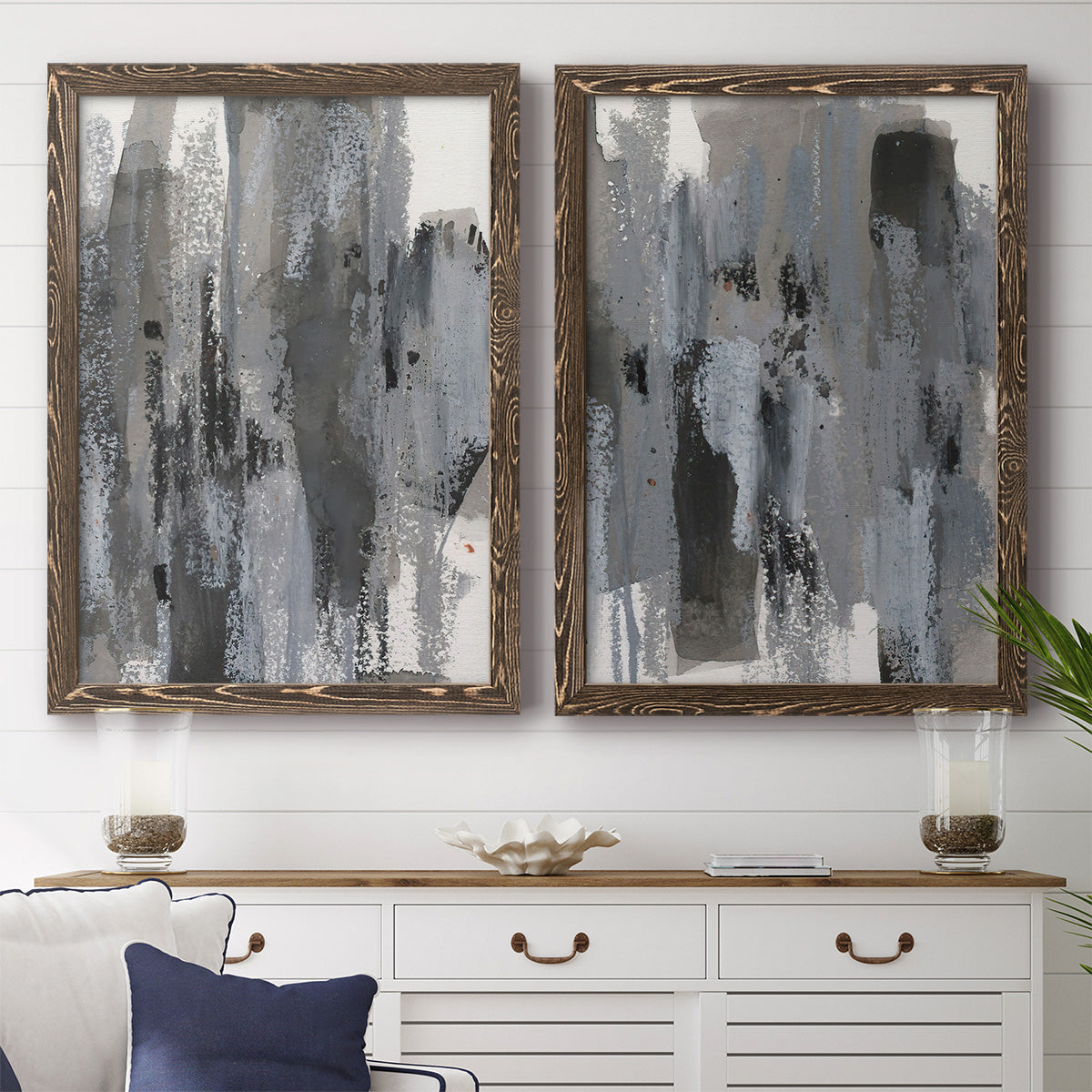 Loft Pastel III - Premium Framed Canvas 2 Piece Set - Ready to Hang