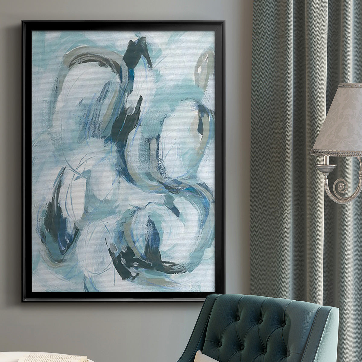 Fluid Receptor II - Modern Framed Canvas Print