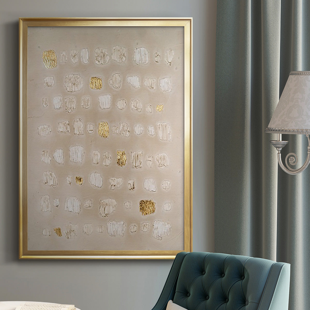 Embellished Cobblestone II - Modern Framed Canvas Print