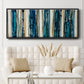 Blue Streaks - Floater Framed Canvas Print