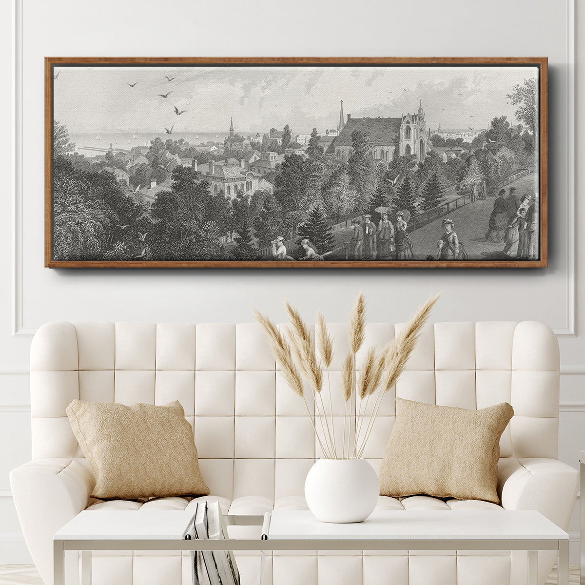 City of Cleveland - Floater Framed Canvas Print
