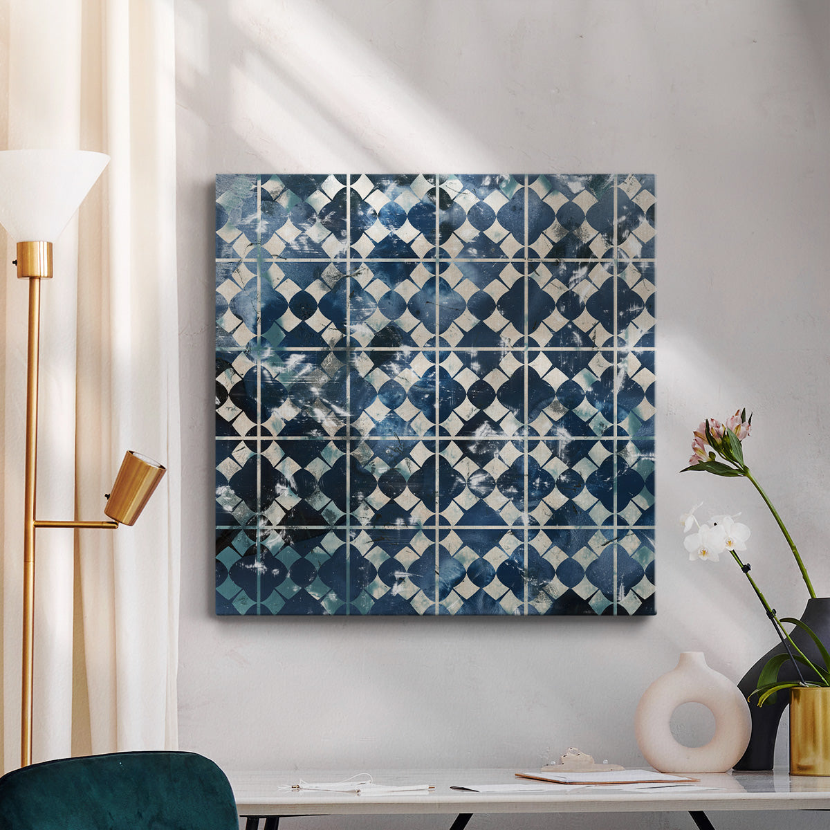 Tile-Dye V - Canvas Art Print