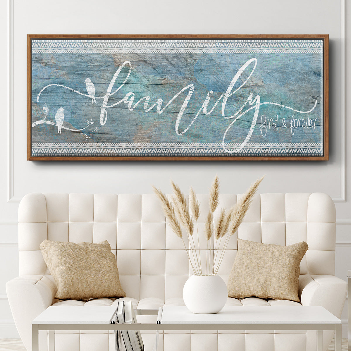 Family First - Floater Framed Canvas Print