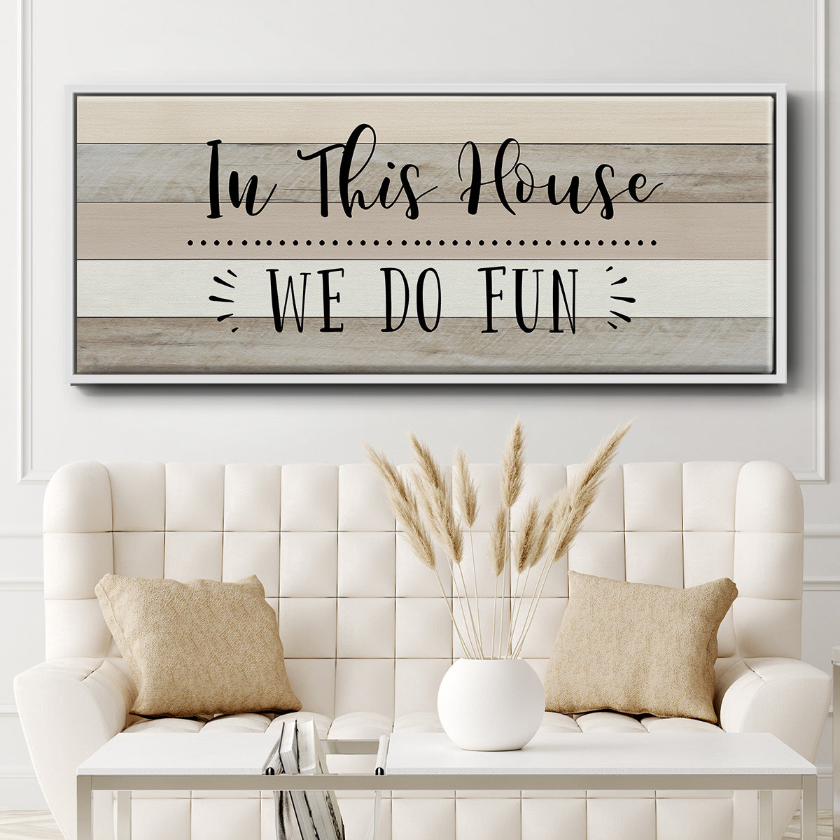 We Do Fun - Floater Framed Canvas Print