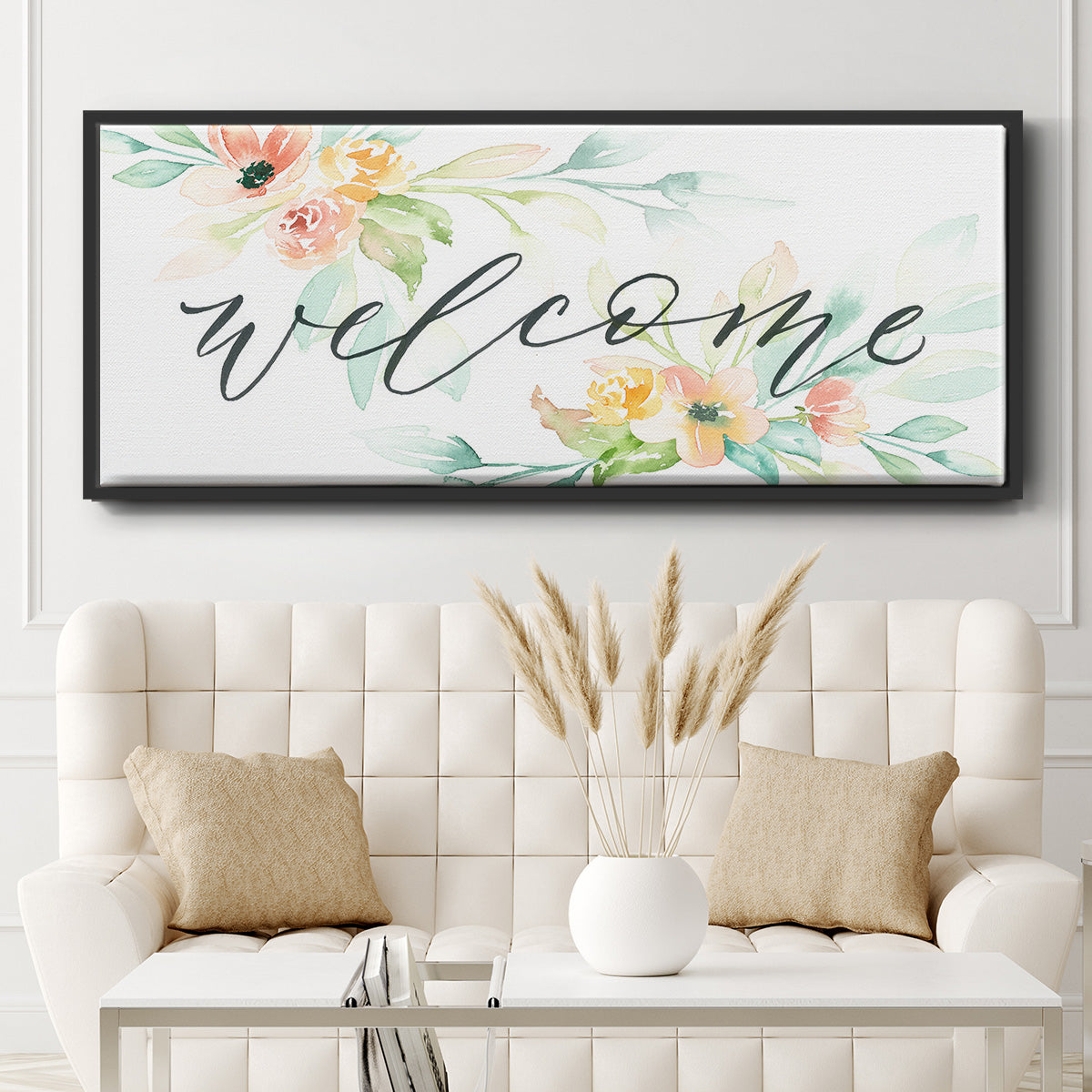 Welcome - Floater Framed Canvas Print