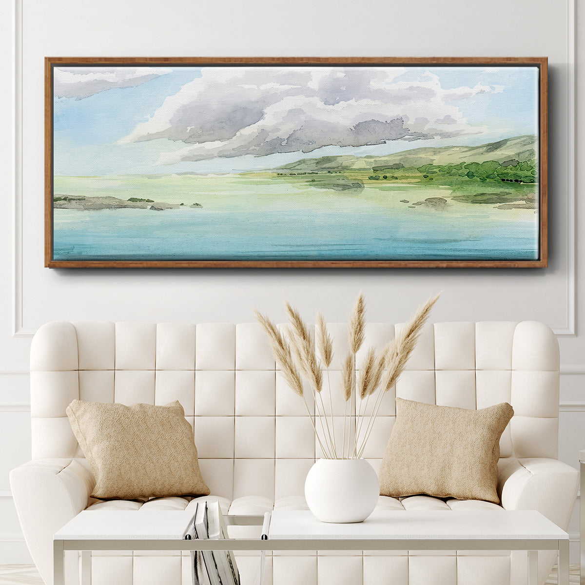 Clear Lagoon I - Floater Framed Canvas Print