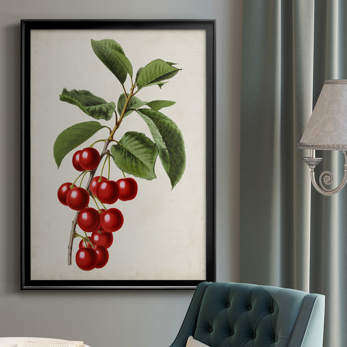 Antique Fruit II - Modern Framed Canvas Print