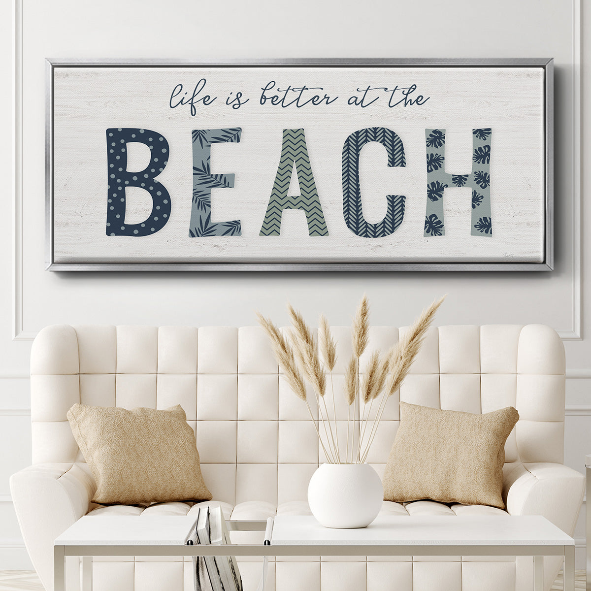 Beach Better - Floater Framed Canvas Print